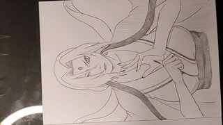 menggambar tsunade senju salah satu dari triosanin konoha