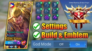 PRO ROGER TUTORIAL 2022 | ROGER BEST BUILD & EMBLEM + SETTINGS | MLBB