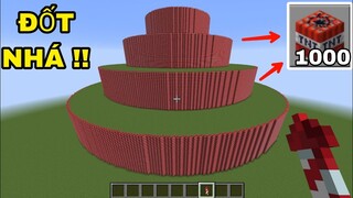 Thử Thách Sinh Tồn Trong Thế Giới TNT Đốt Phát Hỏng Máy (MINECRAFT PE)