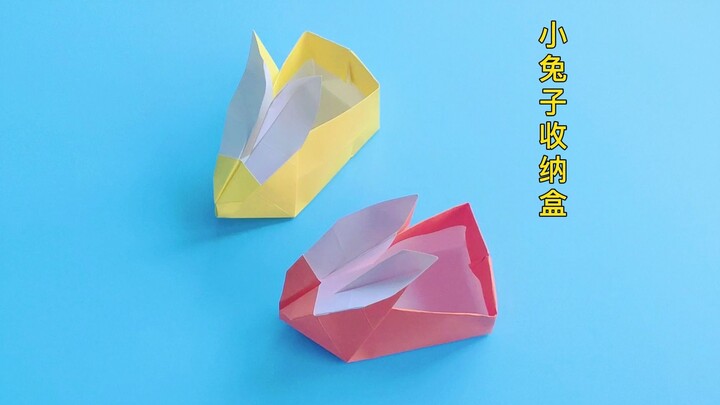 Hướng dẫn Origami hộp lưu trữ thỏ nhỏ, hộp đựng thỏ dễ thương và thiết thực