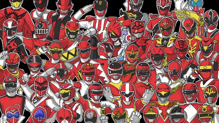 [Hội họa]Vẽ 46 Red Busters|Super Sentai
