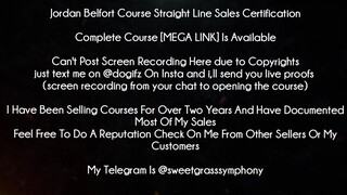 Jordan Belfort Course Straight Line Sales Certification download
