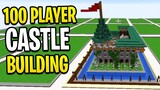 Minecraft: 100 Player CASTLE Build Competition!