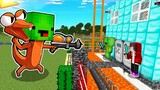 ORANGE RAINBOW FRIEND Mikey vs Security House - Minecraft gameplay by Mikey and JJ (Maizen Parody)
