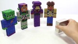 Monster Magnets Vs Toy Story in Minecraft (Woody, Buzz Lightyear, Little Green Aliens, Zurg)