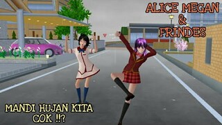 ALICE MEGAN & FRIENDS [ MANDI HUJAN KITA COK ] SAKURA SCHOOL SIMULATOR