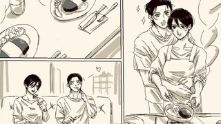 [Aili] A short comic about Eren and Mikasa’s modern cohabitation life, so sweet!