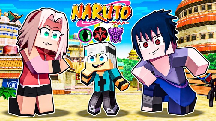 FUI ADOTADO por SASUKE e SAKURA no MINECRAFT!