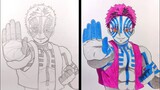 How to Draw AKAZA - [Kimetsu no Yaiba]