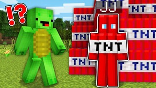 JJ Pranked Mikey as TNT in Minecraft Challenge (Maizen Mazien Mizen)