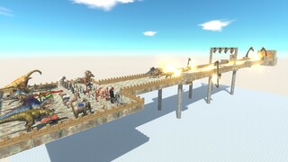 Who Can Survive Flamethrower Road - Animal Revolt Battle Simulator
