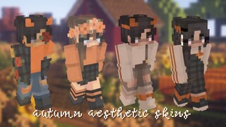 🍂🎃aesthetic minecraft autumn skins for girls & boys (with download links)