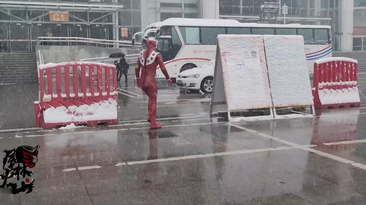 The Leo brothers were surprised to have a snowball fight outside a comic exhibition