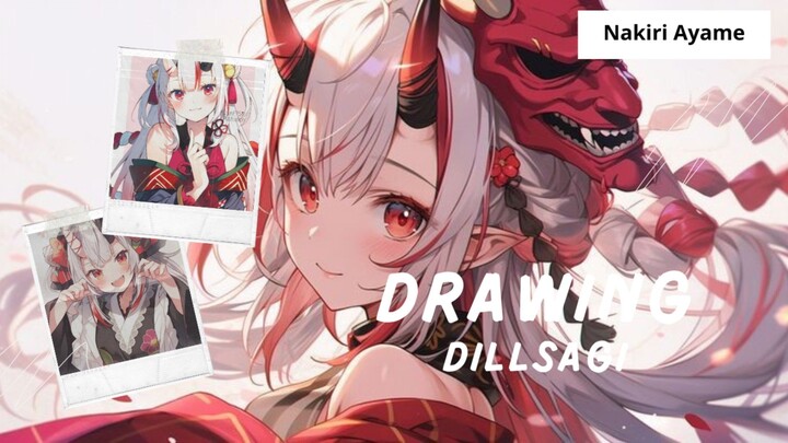 Siapasih Seorang Vtuber asal Jepang Ini? [Nakiri Ayame] Drawing DillSagi | Part 1