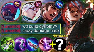 TOP GLOBAL DYRROTH NEW CRAZY ONE SHOT DELETE BUILD NEW META!! | BEST SOLO ROTATION & STRATEGY - MLBB
