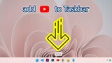 How to add YouTube to Taskbar
