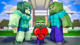 VERY SAD STORY - FATHER AND MOTHER BREAK UP - POOR BABY ZOMBIE SAD MINECRAFT ANIMATIN
