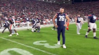 Auburn sideline after Iron Bowl loss to Alabama