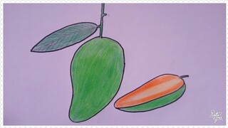 Cara Mudah Menggambar Buah Mangga | Tutorial Indonesia