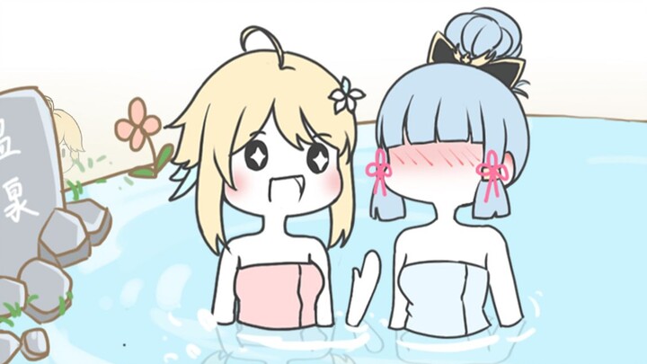 [Genshin Impact Viết tay] Ngâm mình trong suối nước nóng! ! !