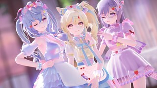 [Remix][MMD]Khi Lumine, Khắc Tình & Cam Vũ nhảy <Renai Circulation>