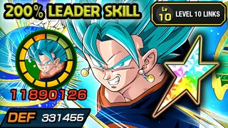 200% LEADER SKILL! 100% TEQ VEGITO BLUE LEVEL 10 LINKS! Dragon Ball Z Dokkan Battle