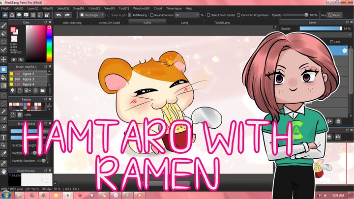 SpeedPaint - Hamtaro with Ramen