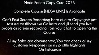 Marie Forleo Copy Cure 2023 Course download