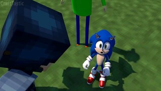 AMONG US AIRSHIP MOVIE vs SONIC BALDI RTX CHALLENGE! GHOST LOGIC Cartoon Minecraft Animation