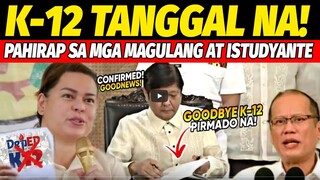 JUST IN : GOODNEWS! MATlNDlNG UTOS DEPED K-12 ni PNOY BUBUWAGIN PIRMADO NA! REACTION VIDEO