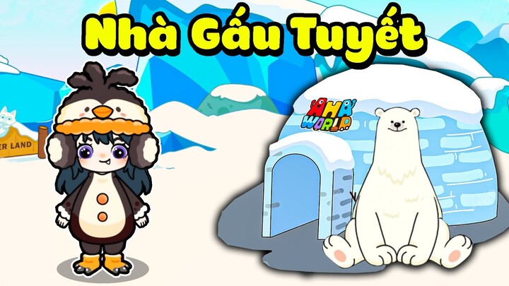 Ruby 1 Ngày Xây Nhà " GẤU TUYẾT " Siêu Dễ Thương Trong Aha World !?