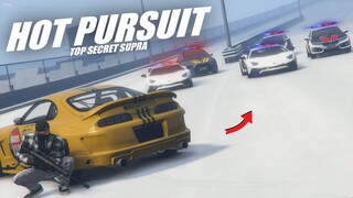 HOT PURSUIT TOP SECRET SUPRA ! AKU DILOCK 2 LAMBORGHINI DAN KEPOLISIAN SATU KOTA !! GTA V ROLEPLAY