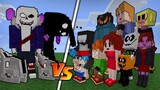 Infected Sans vs Friday Night Funkin` | Minecraft | (Disco Battle)