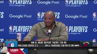 Jimmy Butler the GREAT Teammate - P. J. Tucker on Miami Heat destroy 76ers 120-85 NBA Playoffs Game5