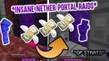 *OP NETHER PORTAL RAID* + HACKERS HOLD HOSTAGE (funny) | Minecraft HCF