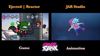 REACTOR x EJECTED Impostor & BF | GAME x FNF Animation