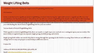 Weight Lifting Belts