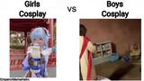girls cosplay vs boys cosplay