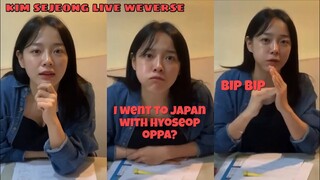 rumors of sejeong going to japan with hyoseop?