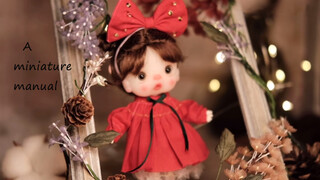 [Miniature] Red Dress For Christmas - Ob11 Baby Clothes Production