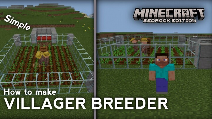 Cara Membuat Villager Breeder Simpel di MCPE 1.16-1.20+