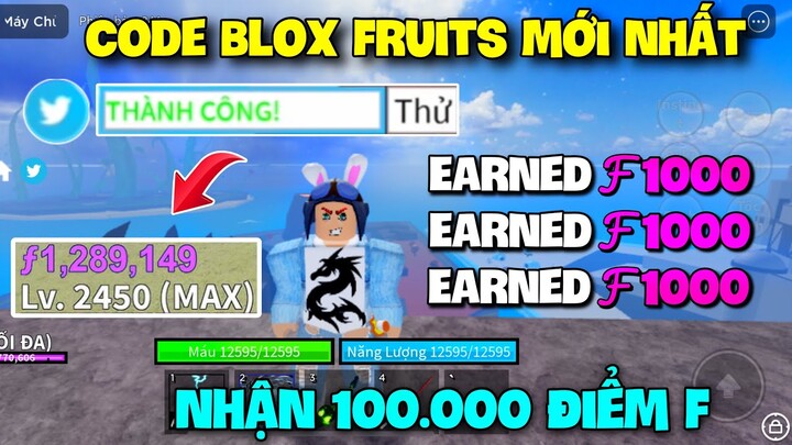 Tổng Hợp 10 Mã Code X2 Kinh Nghiệm Và 100.000 Điểm F Mới Nhất Tháng 9 Trong Blox Fruit | Roblox