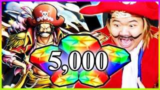 แก้มือ 5000เพชร 0.2% โรเจอร์ต้อง LV100 - One Piece Bounty Rush 🦺