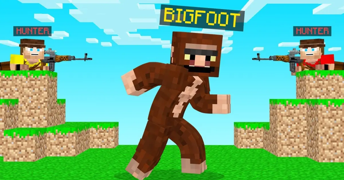 Minecraft Manhunt but with Bigfoot! (Speedrunner Vs Hunters) - Bilibili