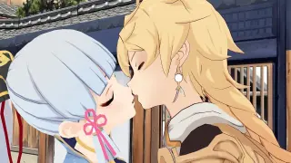 Aether just kisses Ayaka