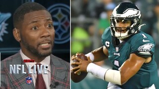 NFL LIVE | Jalen Hurts 'has really evolved' - Ryan Clark reacts to Eagles DESTROY Vikings 24-7