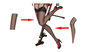 The Structure of Legs and the Texture of Stockings in Drawing