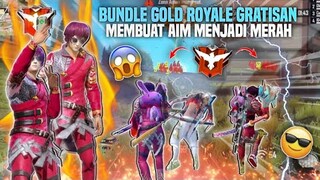 AIM JADI MERAH KETIKA PAKE BUNDLE INI 😱 BUNDLE GOLD ROYALE MURAHAN GRATISAN 😂 - FREE FIRE INDONESIA