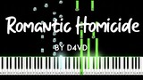 Romantic Homicide by d4vd synthesia piano tutorial + sheet music