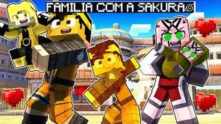 MINHA FAMILIA COM a SAKURA no MINECRAFT!